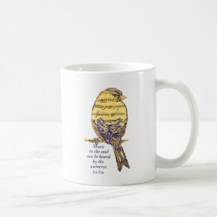 Musik im Soul Quote & Musiknote Bird Kaffeetasse