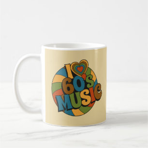 Musik im Stil der 60er Jahre Retro Groovy Vintage Kaffeetasse