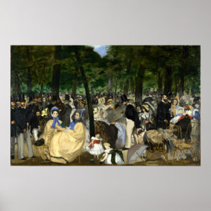 Musik im Tuileries Garten - Edouard Manet Poster