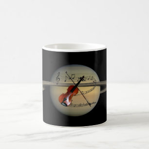 Musik im Universum ~ Saturn ~ Geige ~ Kaffeetasse