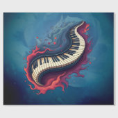 Musik in Bewegung, das gebogene Klavier.  Geschenkpapier (Flach)