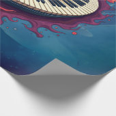 Musik in Bewegung, das gebogene Klavier.  Geschenkpapier (Ecke)
