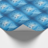 Musik in Blue Geschenkpapier (Ecke)