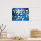 Musik in Blue Poster (Küche)