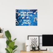 Musik in Blue Poster (Heimbüro)