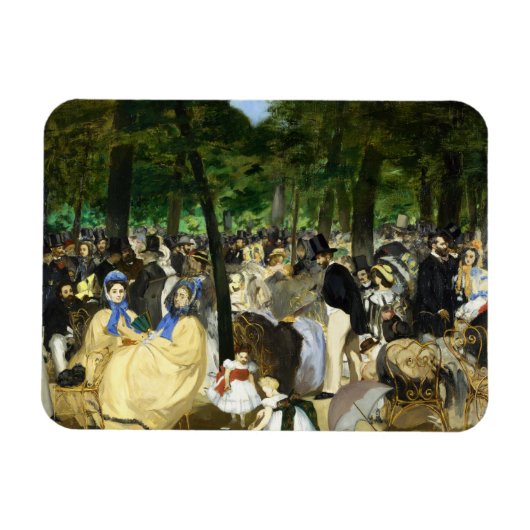 Musik in den Tuilerien von Edouard Manet Magnet (Horizontal)