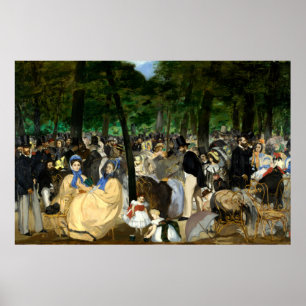 Musik in den Tuileries Gärten von Manet - Poster