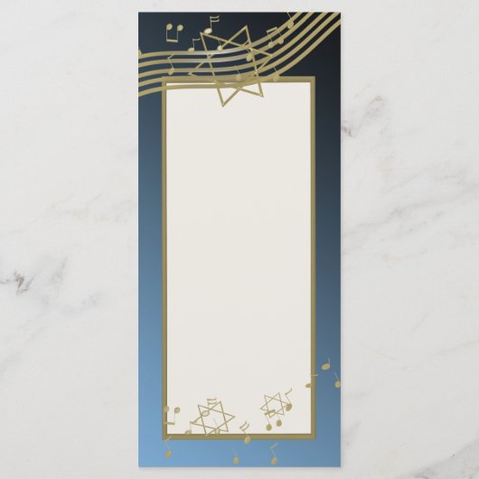 Musik in der Air Bar Mitzvah Programmkarte Programm (Rückseite)