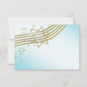 Musik in der Air Bat Mitzvah Reaktion RSVP Karte (Vorderseite)