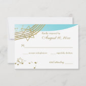 Musik in der Air Bat Mitzvah Reaktion RSVP Karte (Rückseite)