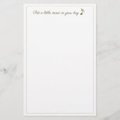 Musik in der Gold-Musiknote Briefpapier (Vorderseite)