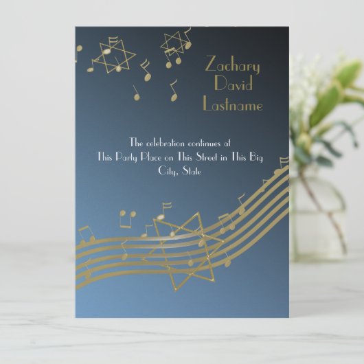 Musik in der Luft Einladung (Stehend Vorderseite)