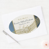 Musik in der Luft Ovaler Aufkleber (Umschlag)