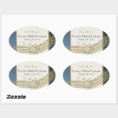 Musik in der Luft Ovaler Aufkleber (Blatt)