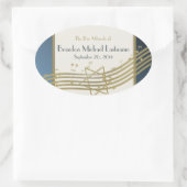 Musik in der Luft Ovaler Aufkleber (Tasche)