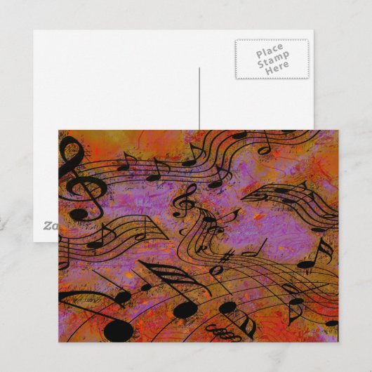 MUSIK IN DER LUFT POSTKARTE (Vorne/Hinten)