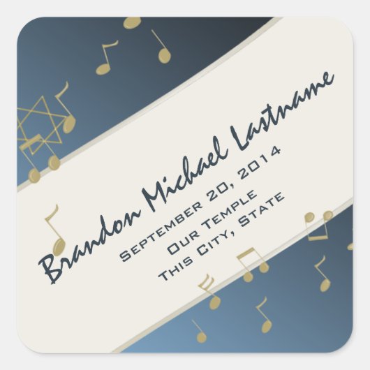 Musik in der Luft Quadratischer Aufkleber (Vorderseite)