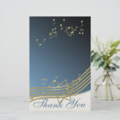 Musik in der Luft Vielen Dank Anmerkungen Briefpapier (Stehend Vorderseite)