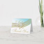 Musik in der Luft Vielen Dank Hinweis Dankeskarte (Vorderseite)