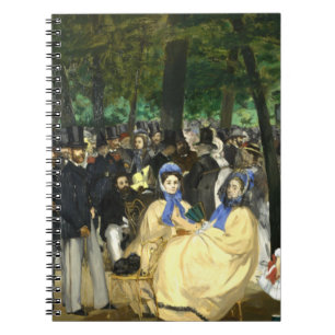 Musik in Tullerias Edouard Manet Notizblock