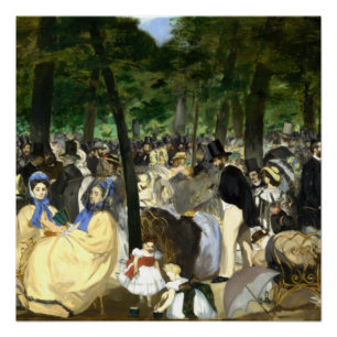 Musik in Tullerias Edouard Manet Poster