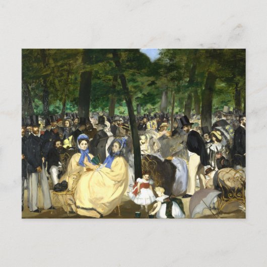 Musik in Tullerias Edouard Manet Postkarte (Vorderseite)