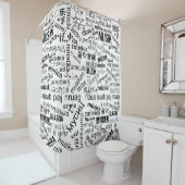 Musik in verschiedenen Sprachen Duschvorhang (Beispiel)