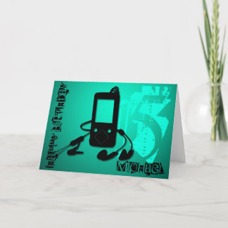 Musik ins Ohr 15. Geburtstag personalisierte Karte