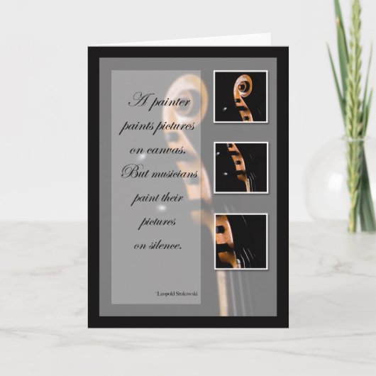 Musik Inspiration oder Bass Karte (Vorderseite)