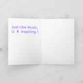 Musik Inspiriere - Grußkarte Karte (Innenseite)