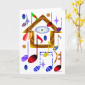 Musik Inspiriere - Grußkarte Karte (Gelbe Blume)