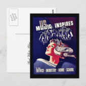 Musik Inspiriere Postkarte (Vorne/Hinten)
