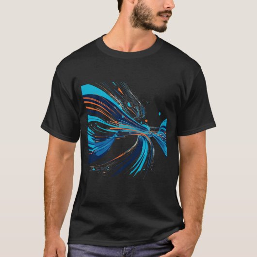 Musik Inspiriert, lebendiges Soundwave-Design T-Shirt (Vorderseite)