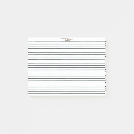 Musik- Instrument - Notenlinien - Notenpapier Post-it Klebezettel (Vorderseite)