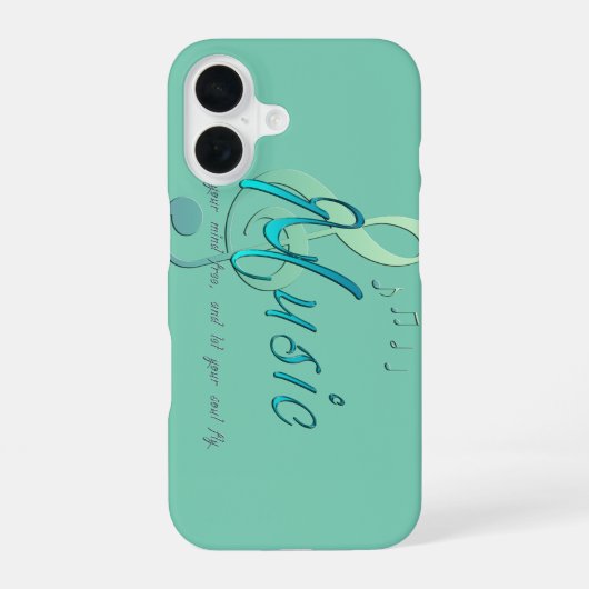Musik iPhone 16 Hülle (Rückseite)