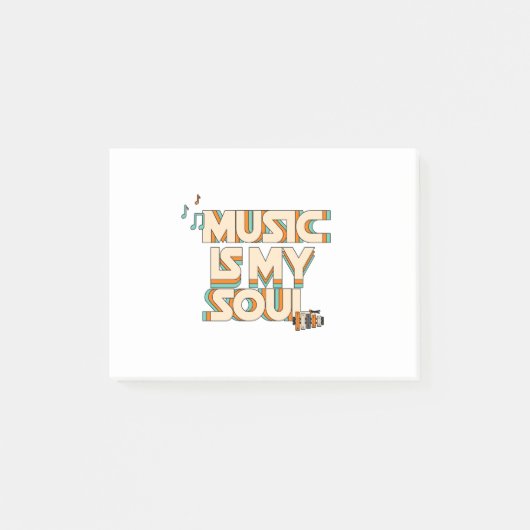 Musik Is My Soul Post-it Klebezettel (Vorderseite)