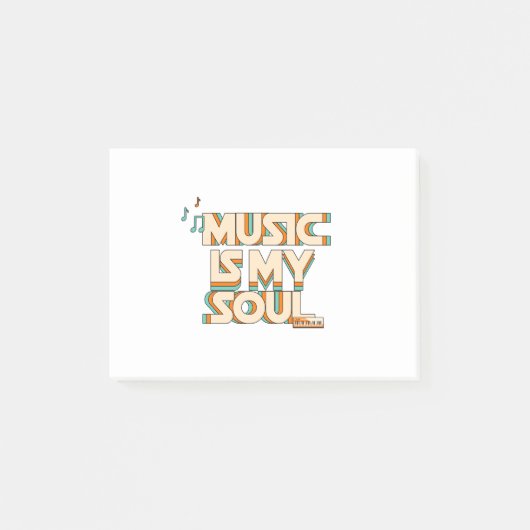 Musik Is My Soul Post-it Klebezettel (Vorderseite)