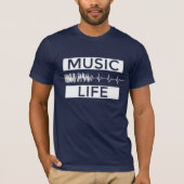 Musik ist das Leben dunkel T-Shirt (Vorderseite)