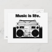Musik ist das Leben Postkarte (Vorne/Hinten)