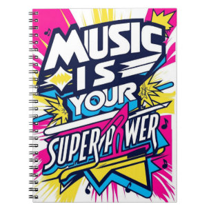 Musik ist deine Superkraft Notizblock
