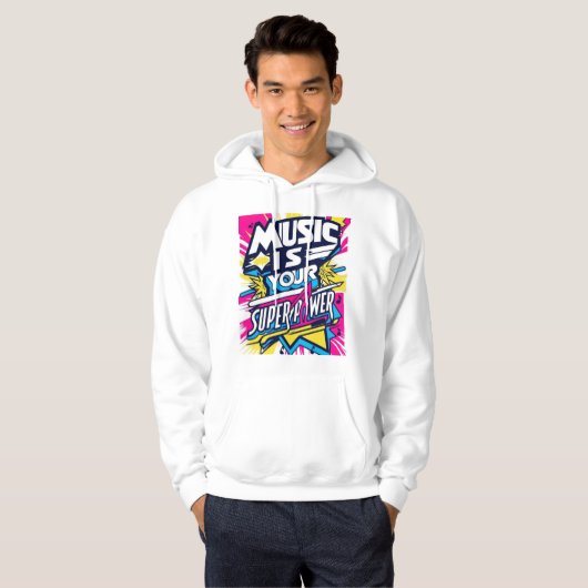 Musik ist deine Supermacht Hoodie (Vorne ganz)
