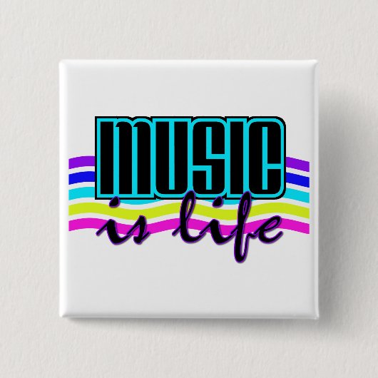 Musik ist der Knopf Leben Button (Vorderseite)