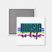 Musik ist der Lebensmagnet Magnet (Vorderseite/Rückseite)