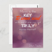 Musik ist der Schlüssel zu einem Soul Postkarte (Vorne/Hinten)