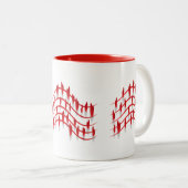 Musik ist der Schlüssel zur Liebe Zweifarbige Tasse (VorderseiteRechts)