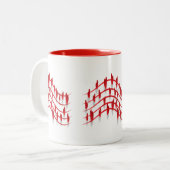 Musik ist der Schlüssel zur Liebe Zweifarbige Tasse (Vorderseite Links)