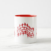 Musik ist der Schlüssel zur Liebe Zweifarbige Tasse (Mittel)