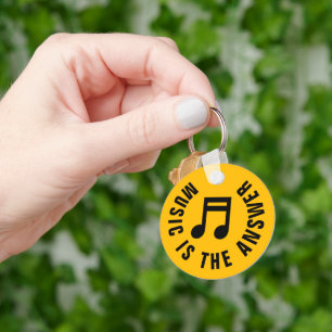 Musik ist die Antwort auf ein lustiges, individuel Schlüsselanhänger