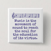 Musik ist die Bewegung von Ton - Musikangebot Button (Vorderseite)