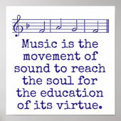 Musik ist die Bewegung von Ton - Musikangebot Poster (Vorne)